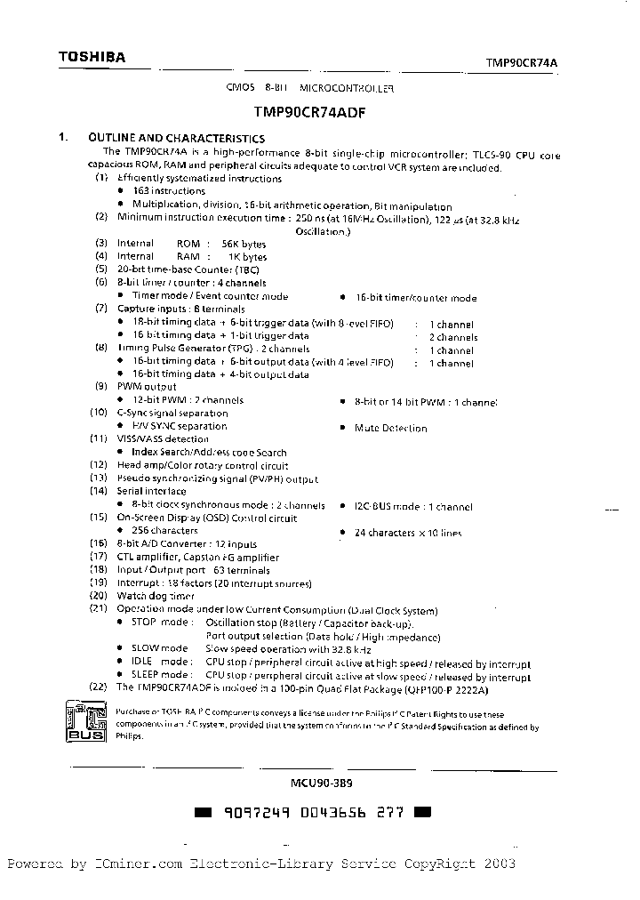 TMP90CR74ADF_3261727.PDF Datasheet