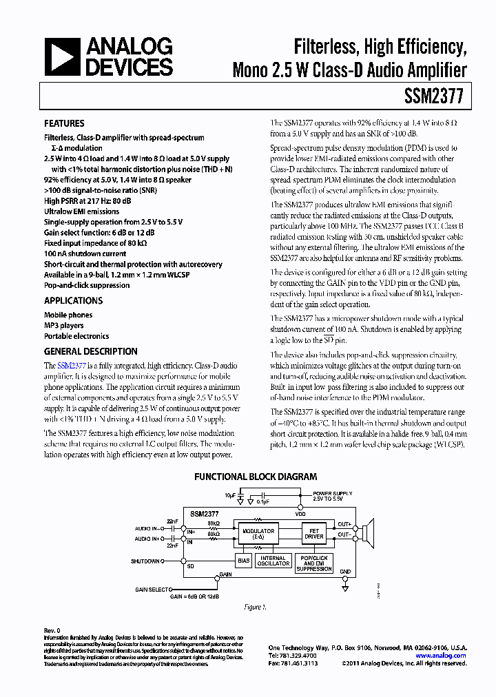 EVAL-SSM2377Z_3262962.PDF Datasheet