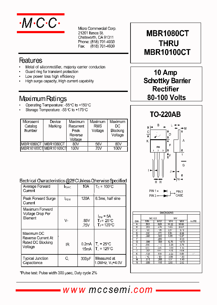 MBR10100CT_3264192.PDF Datasheet