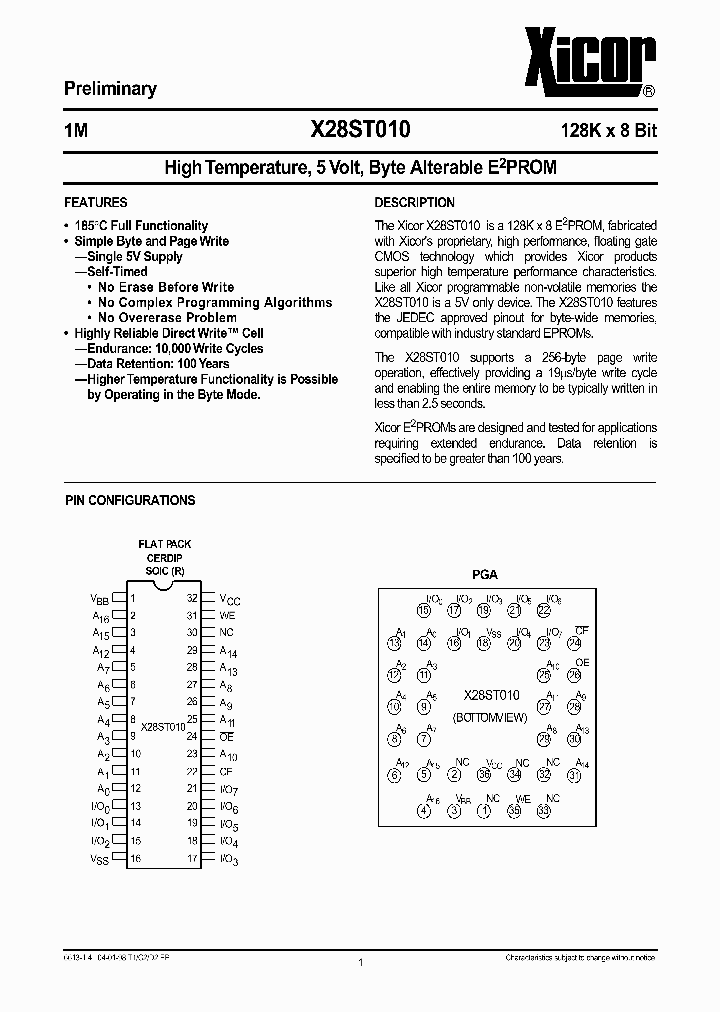 X28ST010_3264601.PDF Datasheet