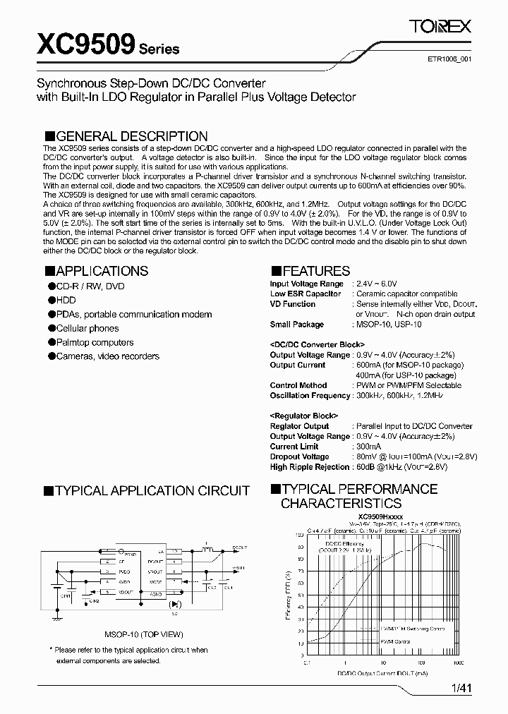 XC9509B03CAR_3268015.PDF Datasheet