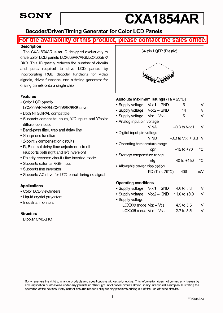 CXA1854AR_3268691.PDF Datasheet