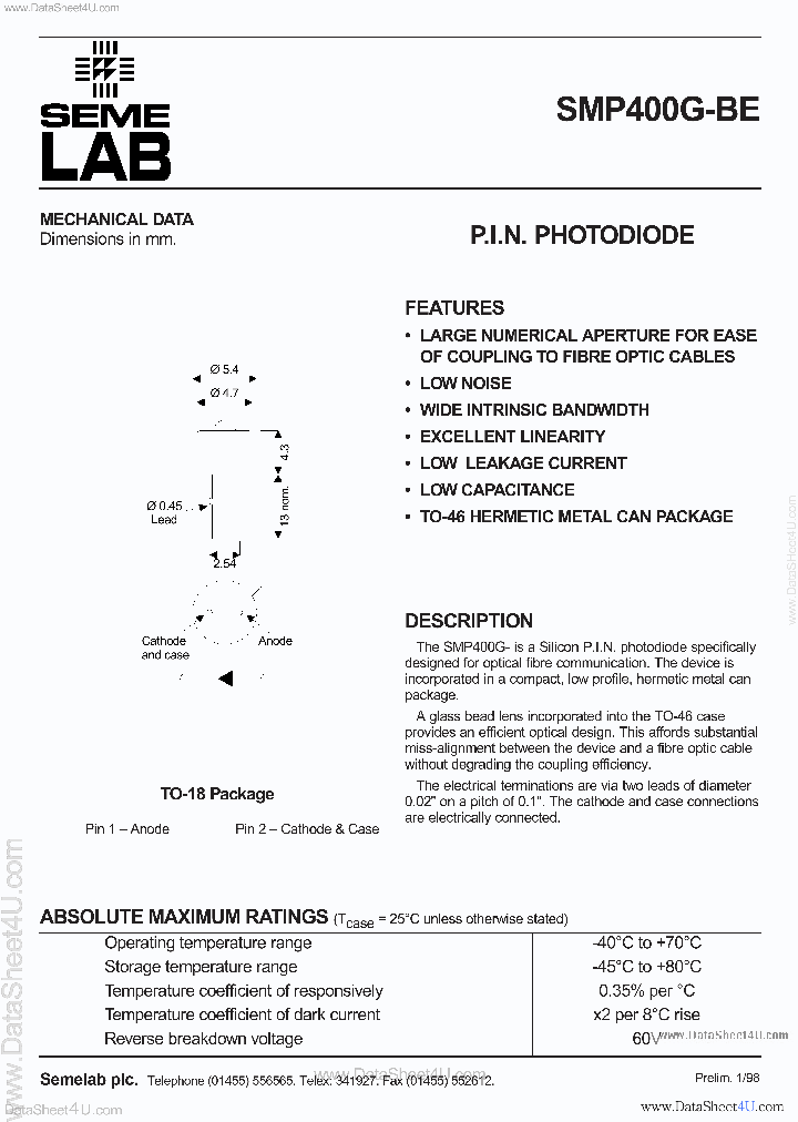 SMP400G-BE_3270832.PDF Datasheet