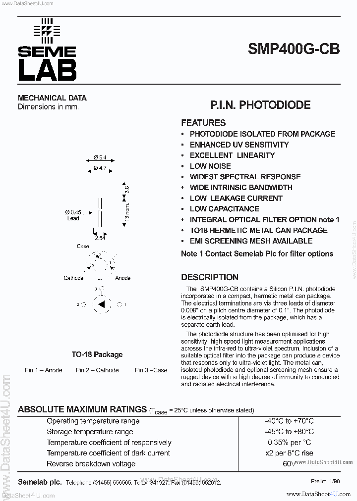 SMP400G-CB_3270834.PDF Datasheet