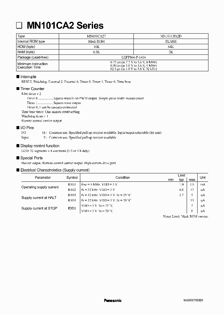 MN101CA2_3274206.PDF Datasheet