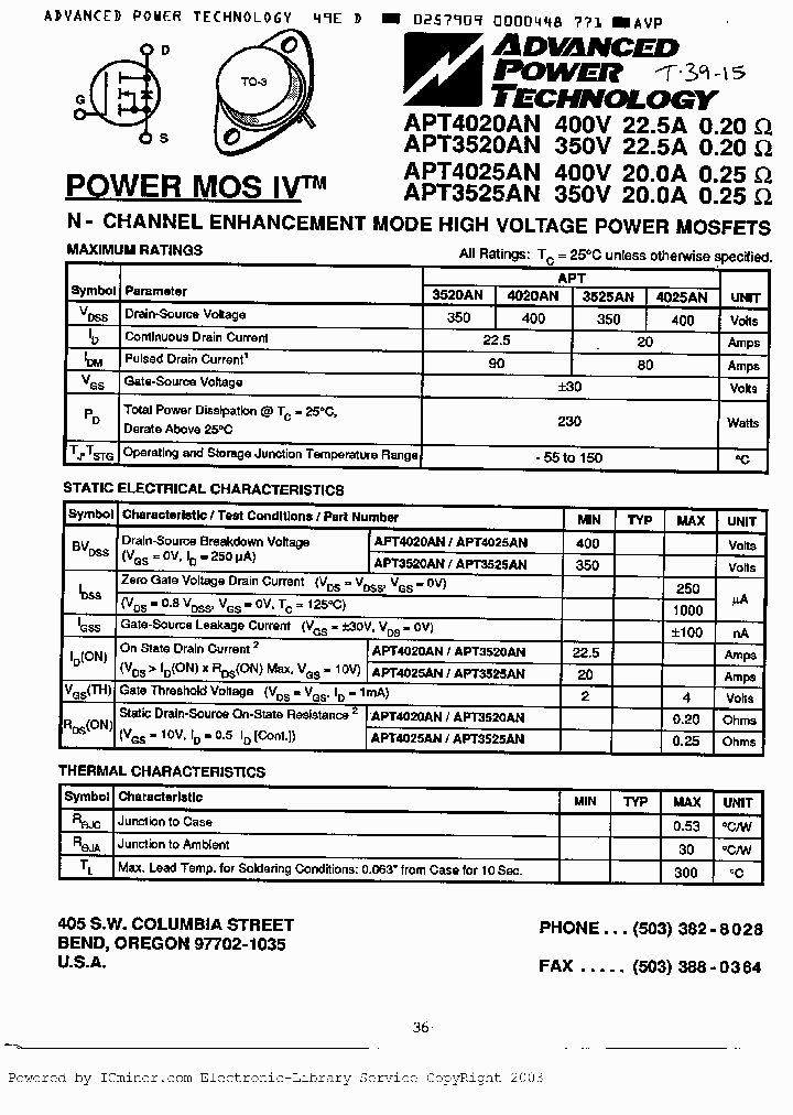 APT4020AN_3275408.PDF Datasheet
