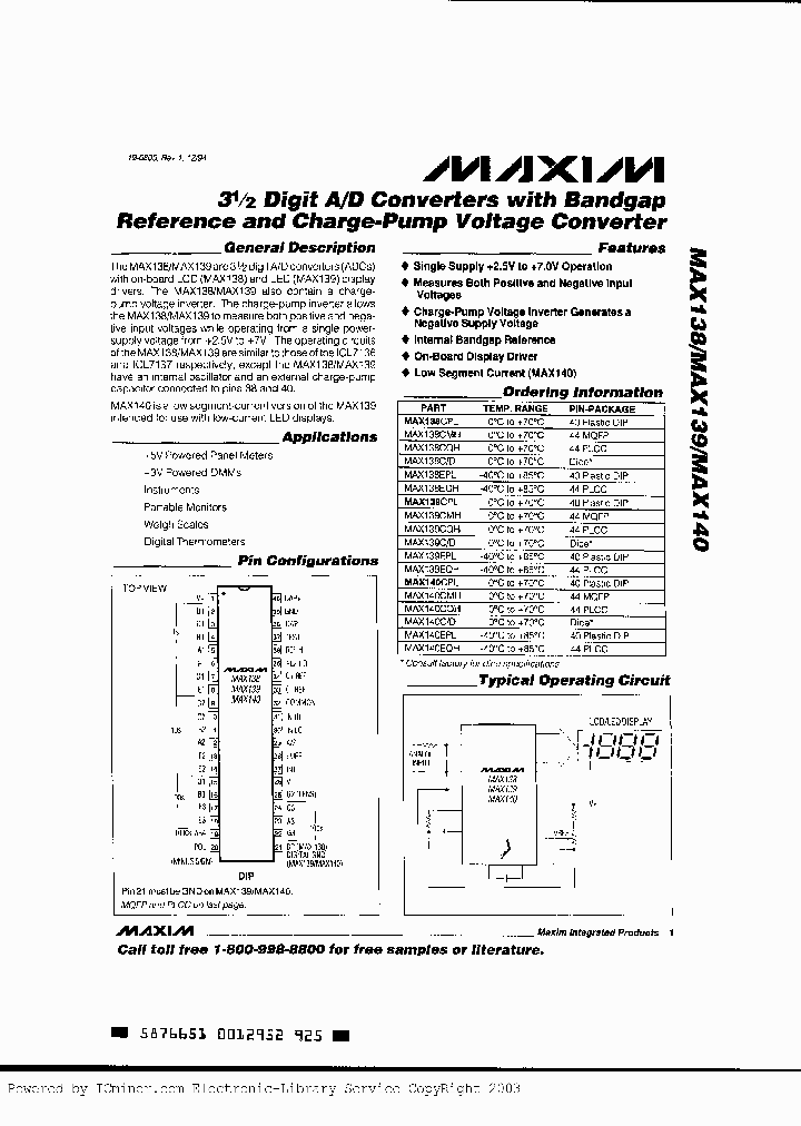 MAX138CPL-3_3278983.PDF Datasheet