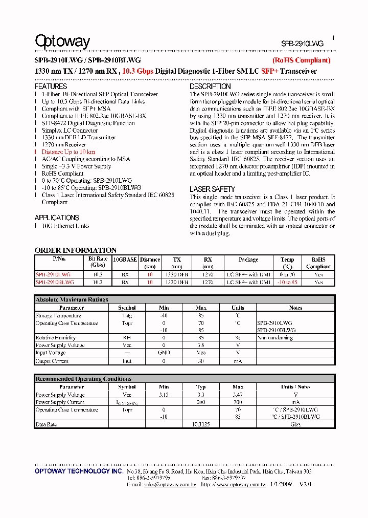 SPB-2910BLWG_3283983.PDF Datasheet