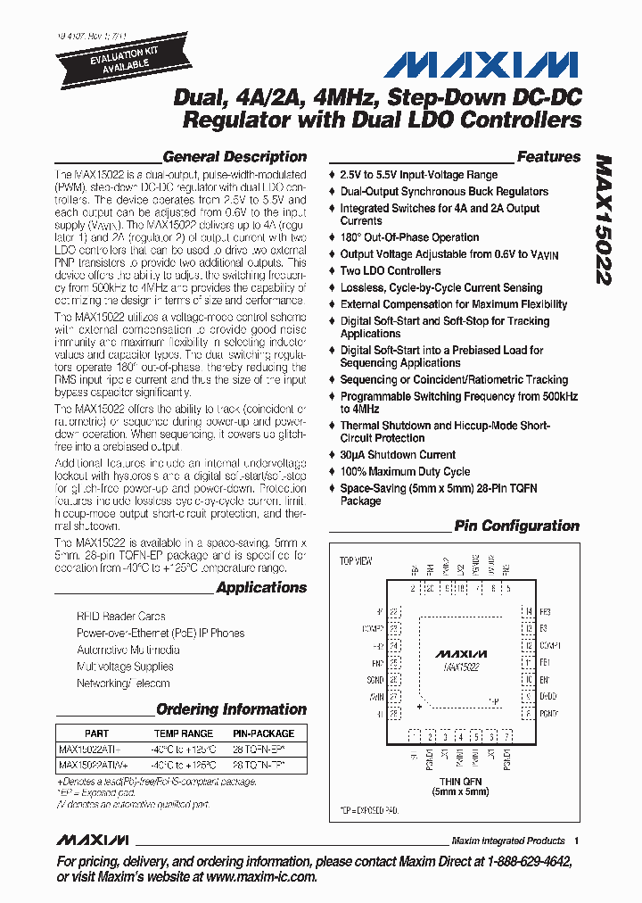MAX15022ATI_3294404.PDF Datasheet