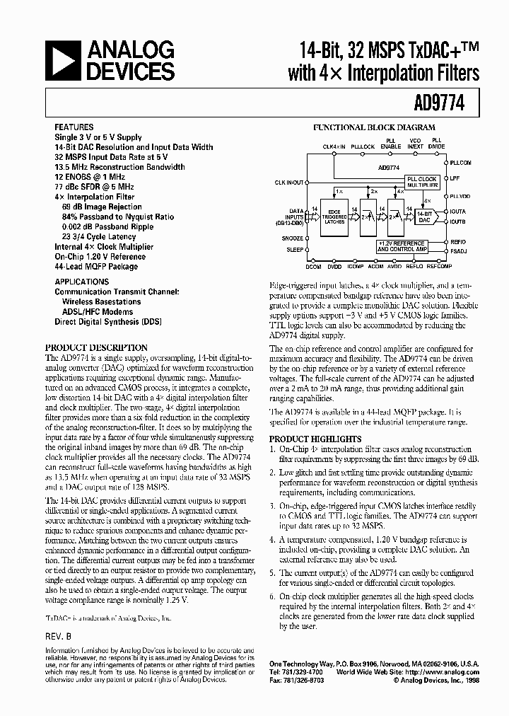 AD9774AS_3304997.PDF Datasheet