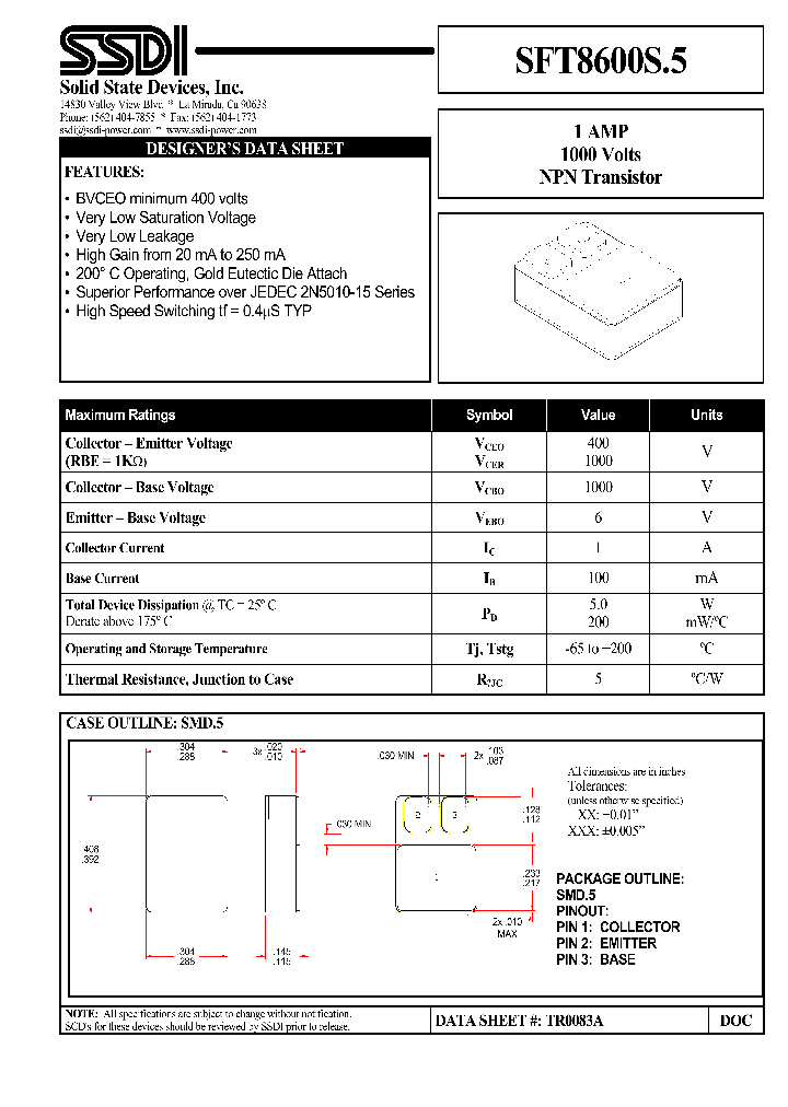SFT8600S5_3307429.PDF Datasheet