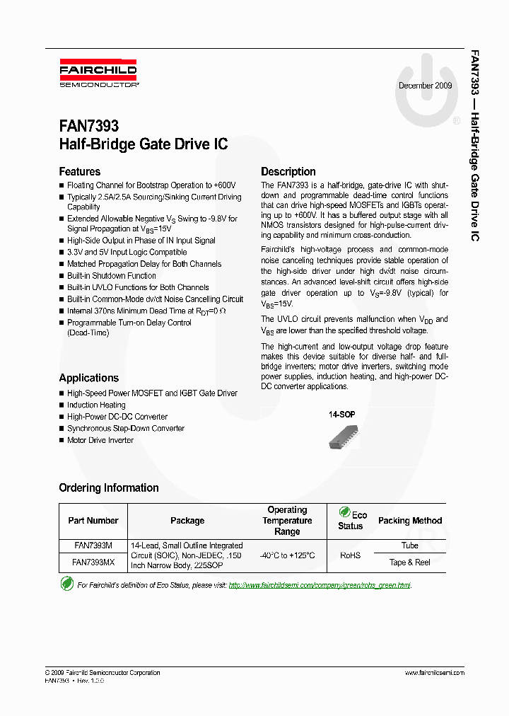 FAN7393M_3312595.PDF Datasheet