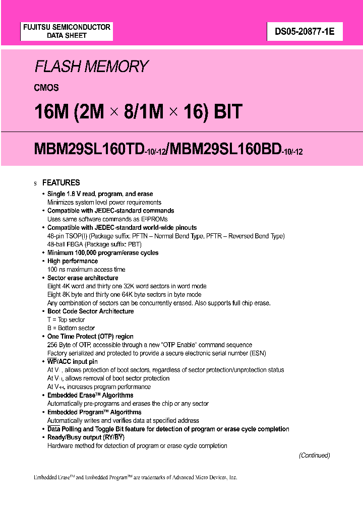 MBM29SL160BD-10_3317101.PDF Datasheet