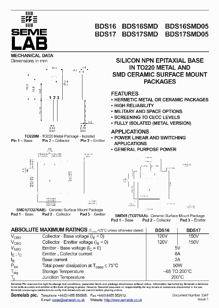 BDS17CECC_3317253.PDF Datasheet