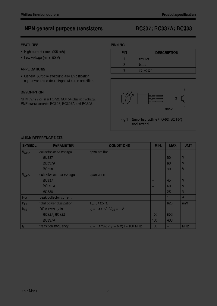 BC337ATR_3315806.PDF Datasheet
