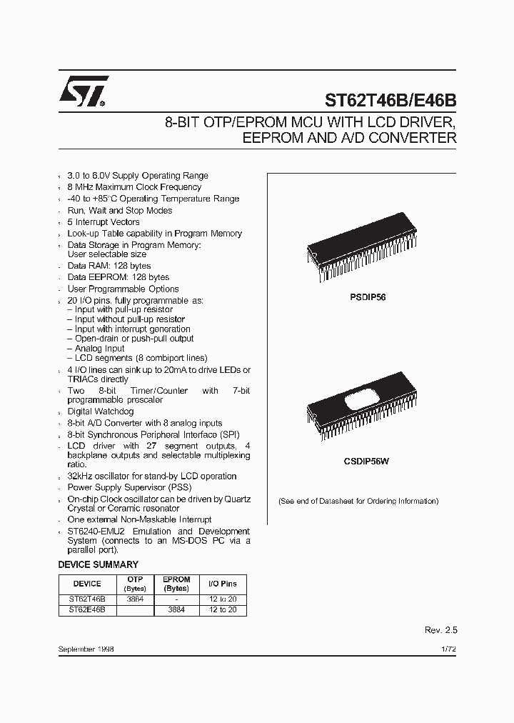 ST62E46B_3324912.PDF Datasheet