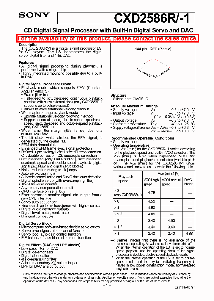 CXD2586R_3334039.PDF Datasheet