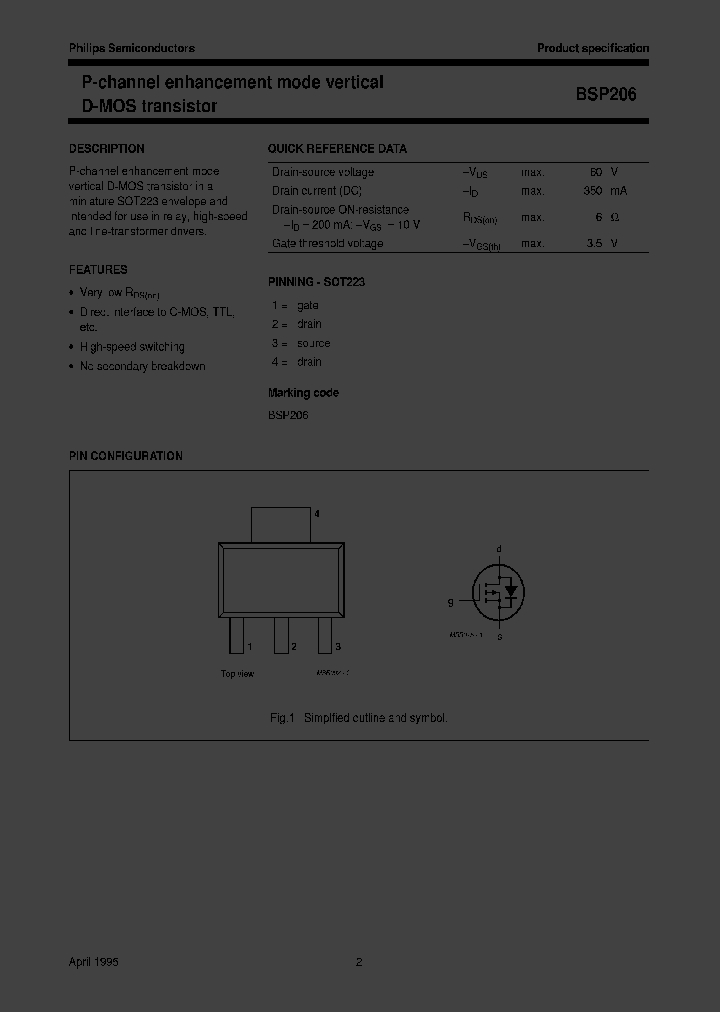 BSP206TR_3337795.PDF Datasheet