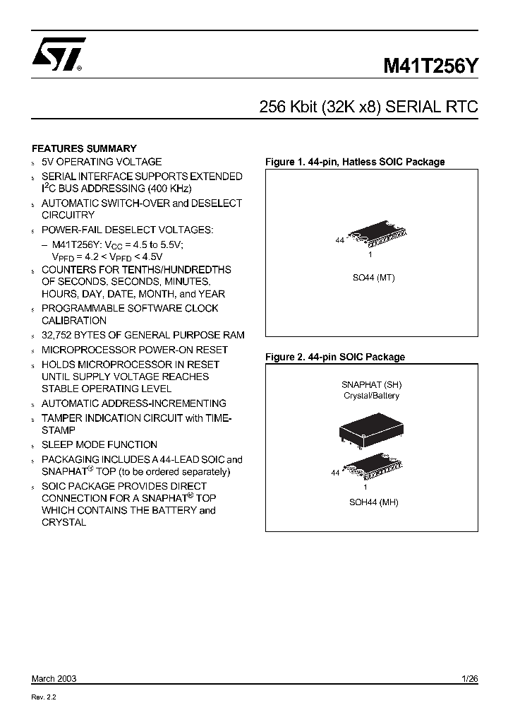 M41T256YMH_3341859.PDF Datasheet