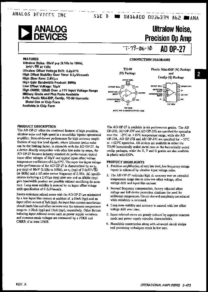 ADOP27GN_3356220.PDF Datasheet