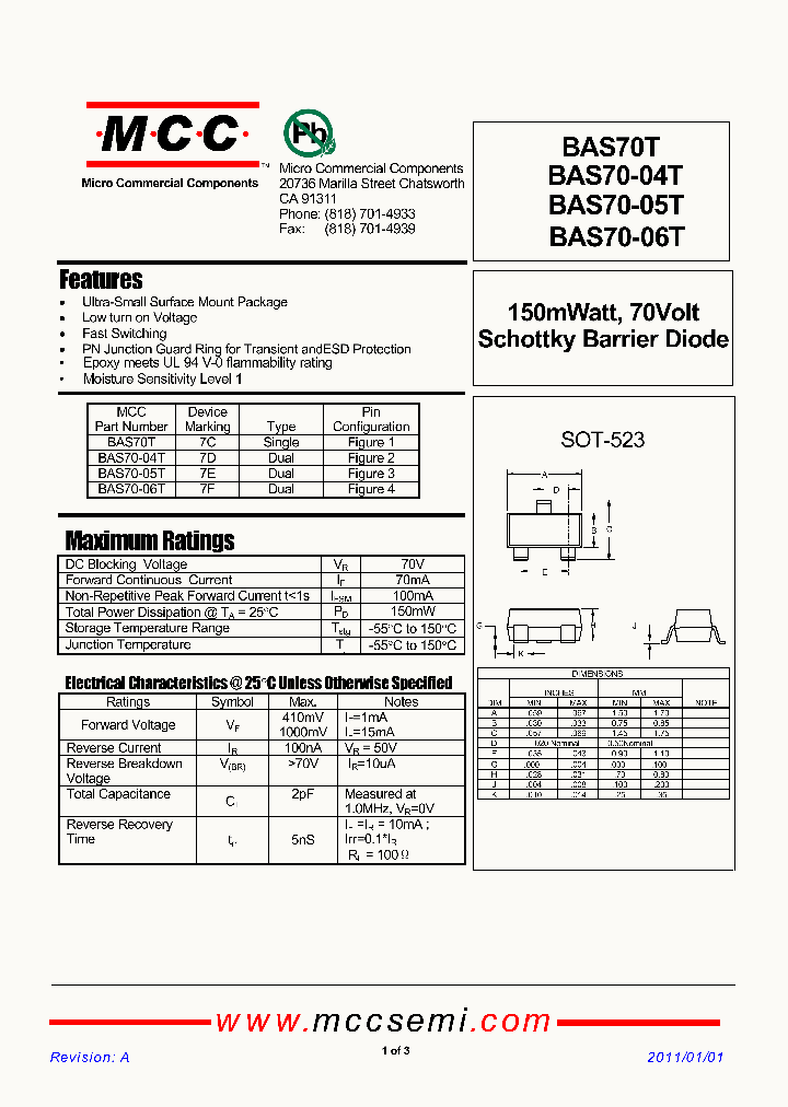 BAS70-06T_3360511.PDF Datasheet