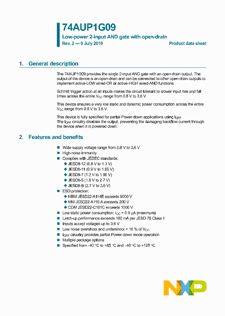 74AUP1G09GF_3358250.PDF Datasheet