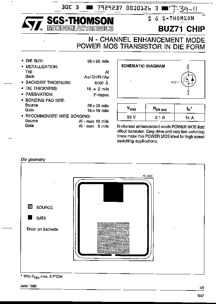 BUZ71CHIP_3363392.PDF Datasheet