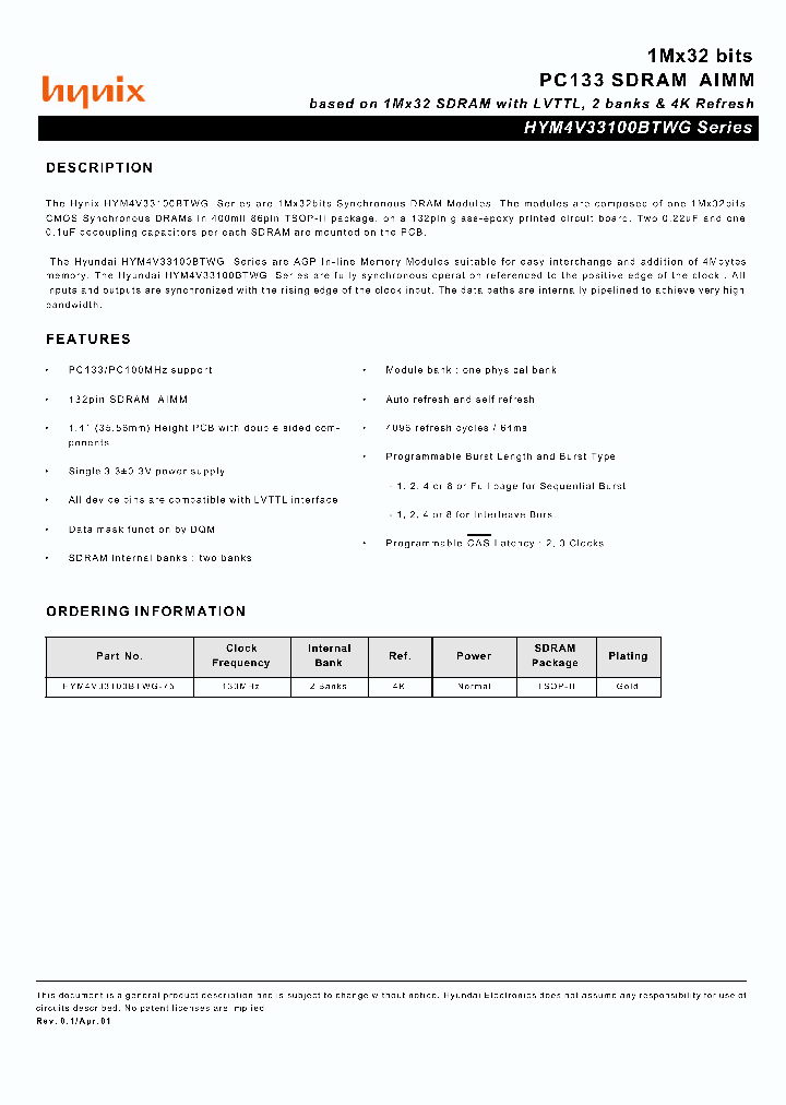 HYM4V33100BTWG-75_3364677.PDF Datasheet