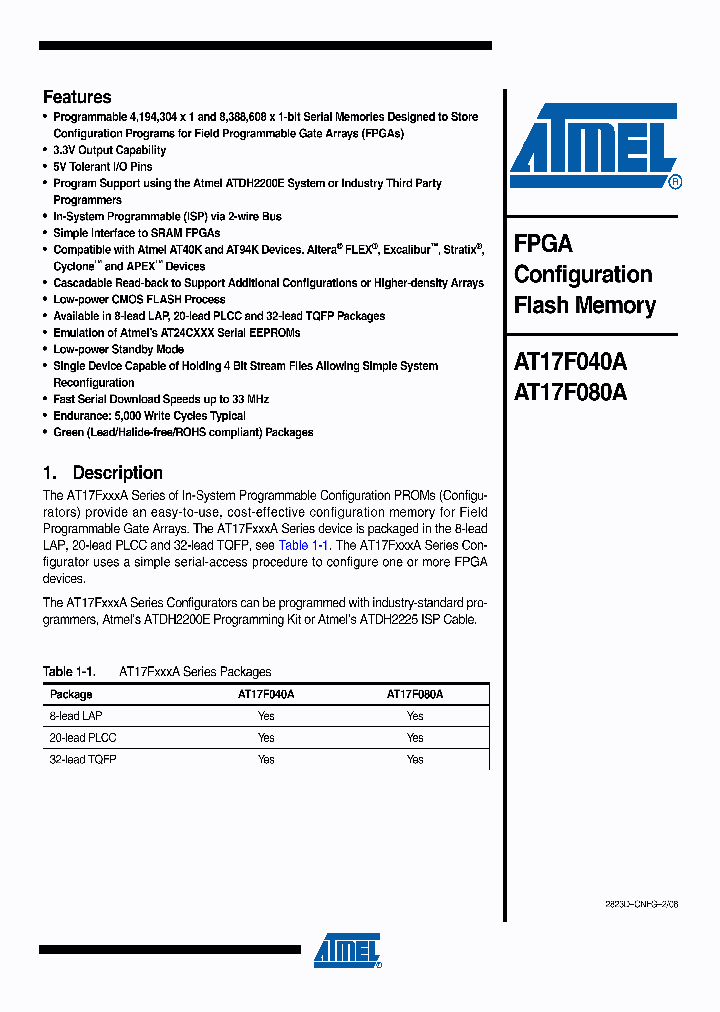 AT17F040A-30CU_3365321.PDF Datasheet