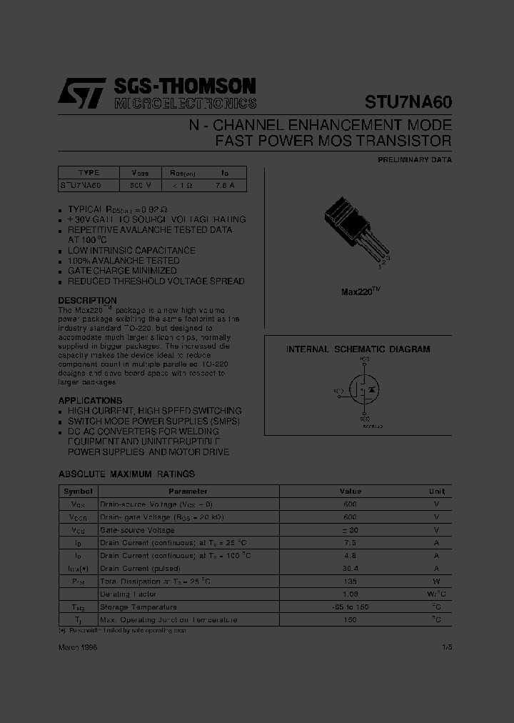 STU7NA60_3364304.PDF Datasheet
