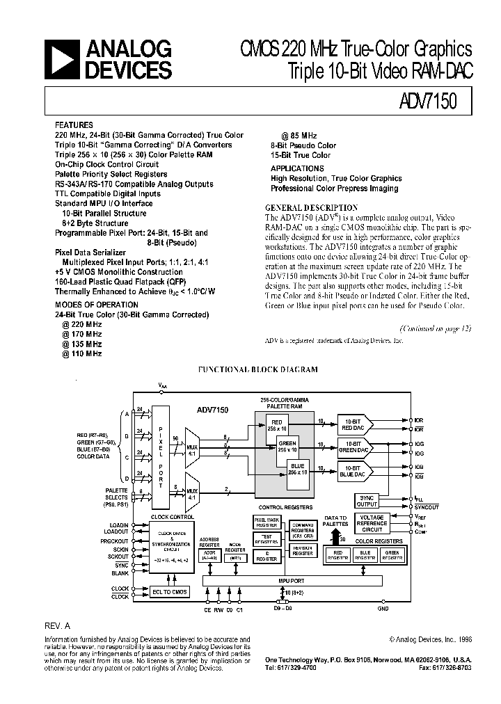 ADV7150LS170_3368198.PDF Datasheet