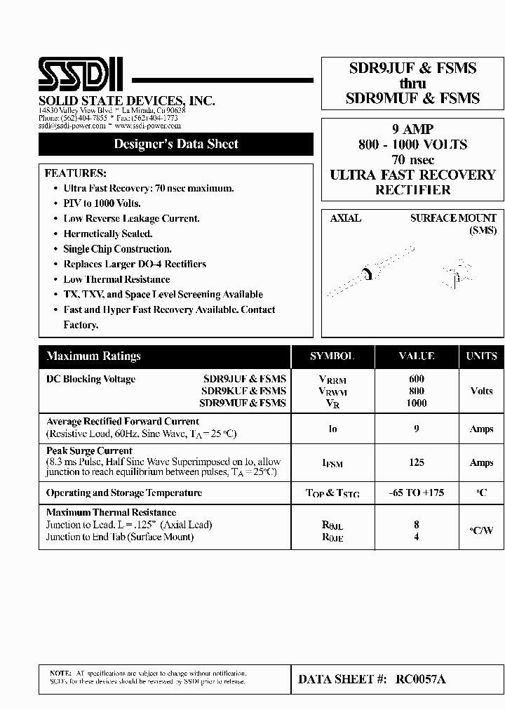 SDR9MUFFSMS_3369421.PDF Datasheet