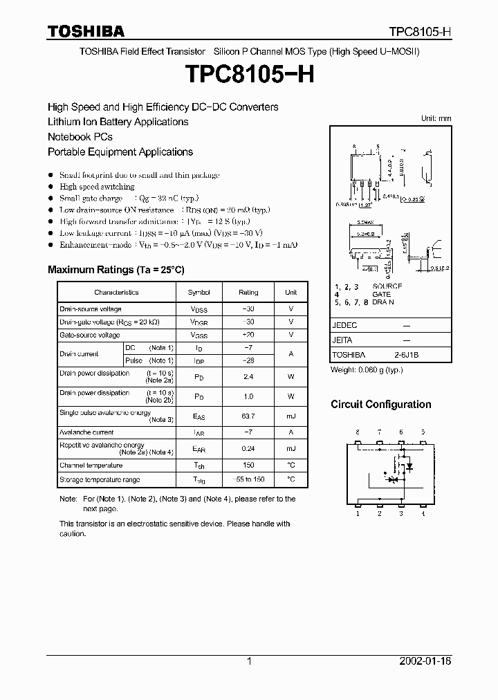TPC8105-H_3379393.PDF Datasheet