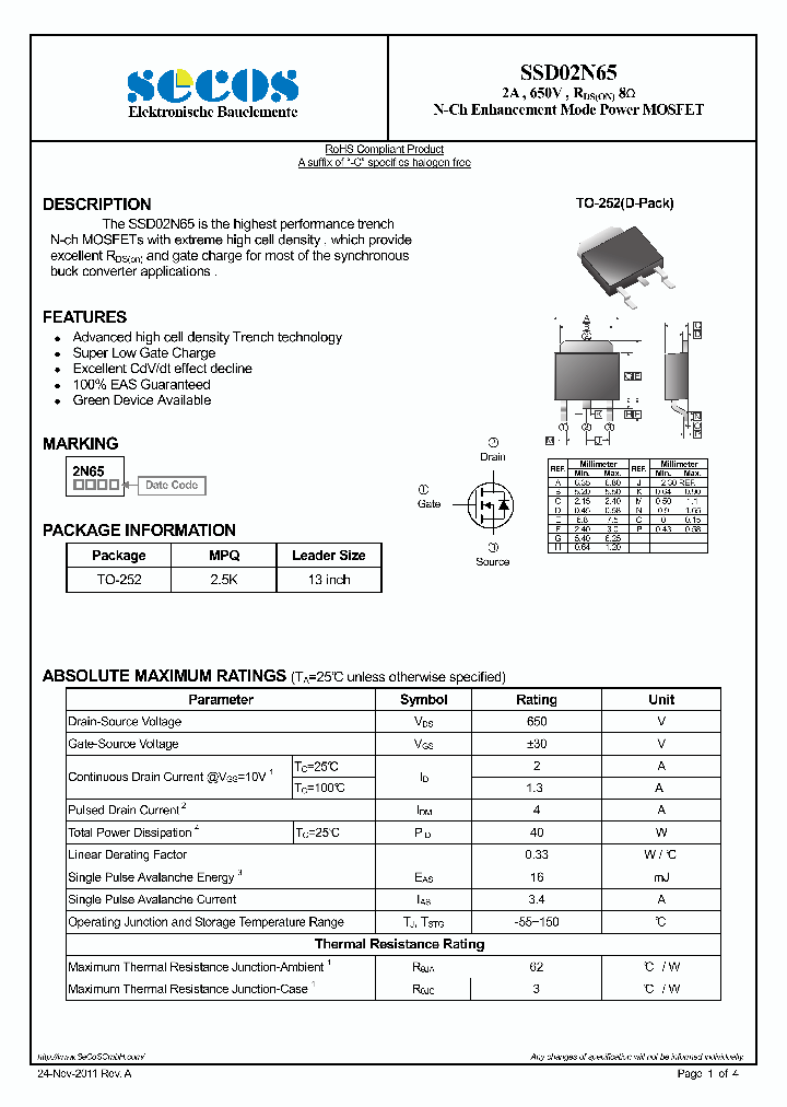 SSD02N65_3389473.PDF Datasheet