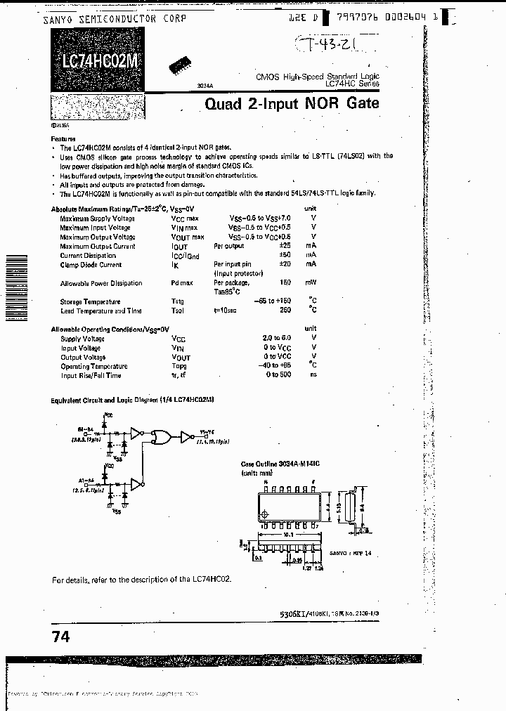 LC74HC02M_3393101.PDF Datasheet