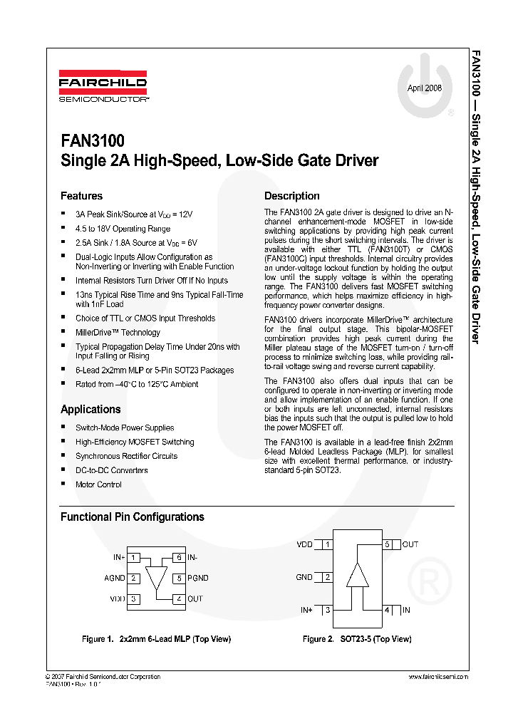 FAN3100_3404786.PDF Datasheet