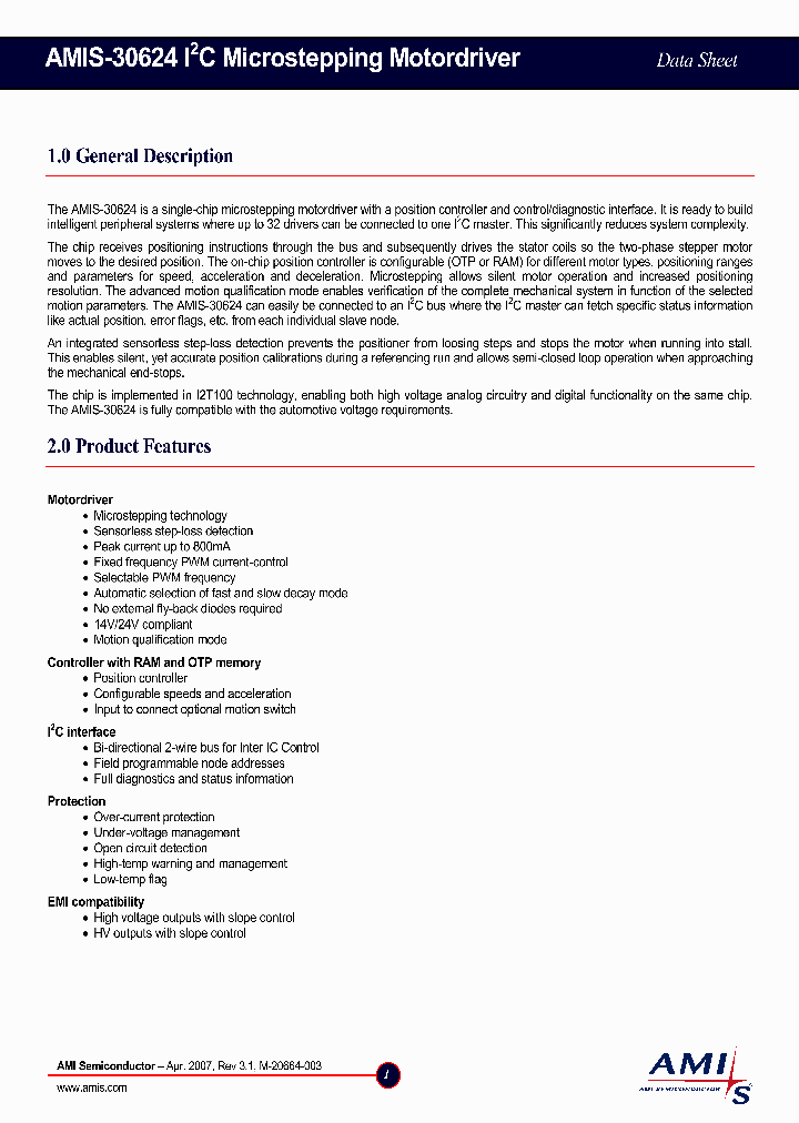 AMIS-30624_3405029.PDF Datasheet