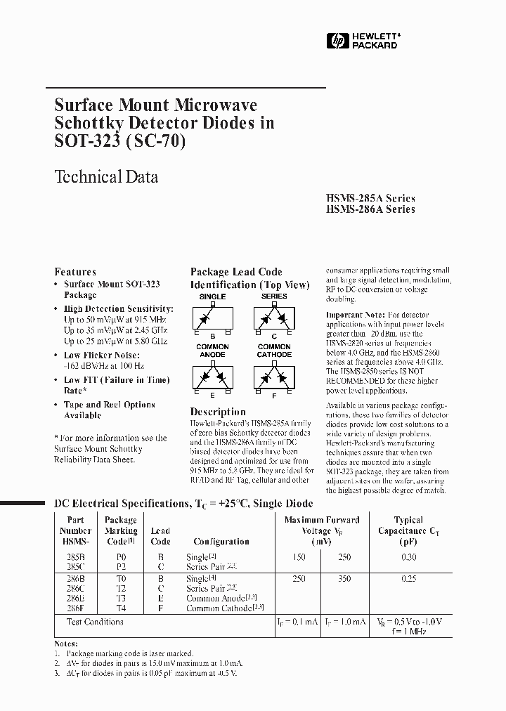 HSMS-285A_3407298.PDF Datasheet
