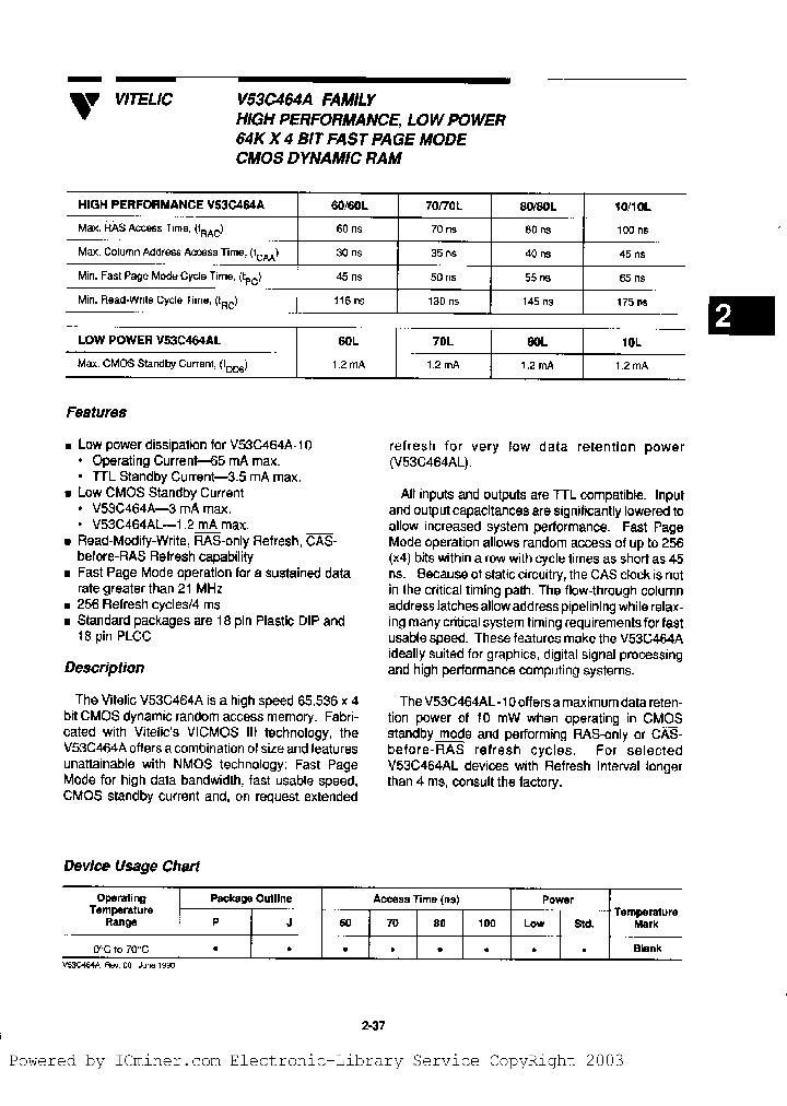V53C464P10_3405590.PDF Datasheet