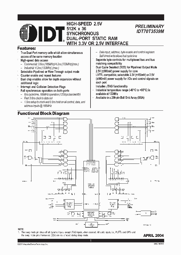 IDT70T3539MS133BCI_3409425.PDF Datasheet