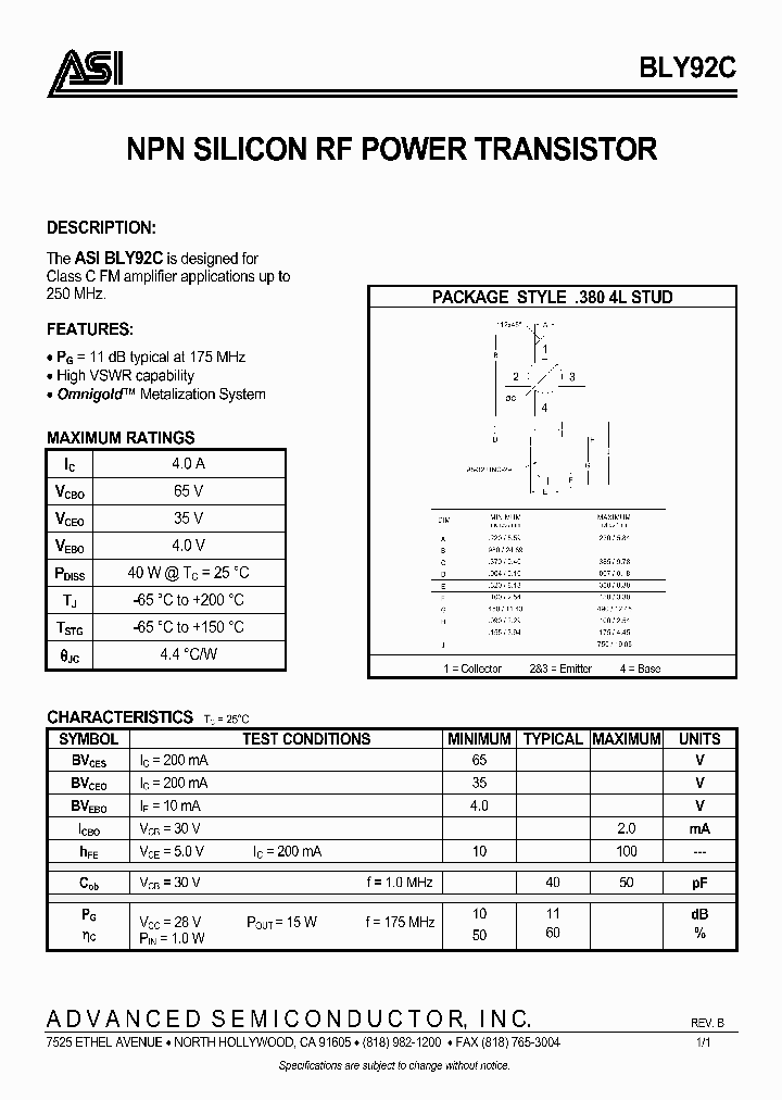 BLY92C_3409817.PDF Datasheet