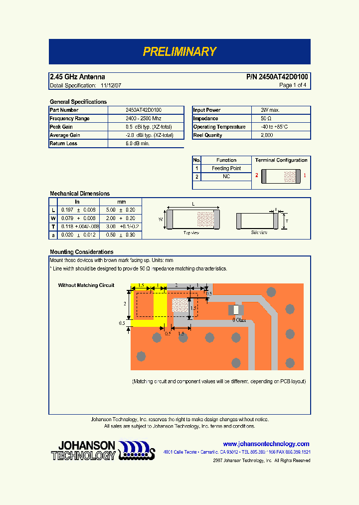 2450AT42D0100_3415082.PDF Datasheet