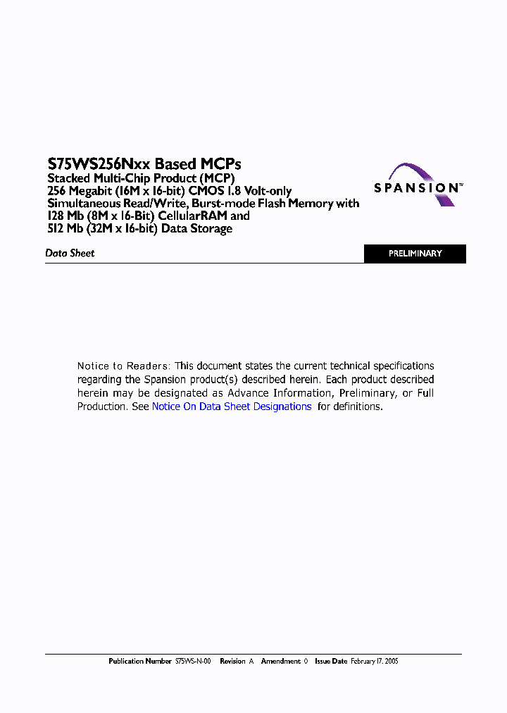 S75WS256NDFBFWPB_3415903.PDF Datasheet