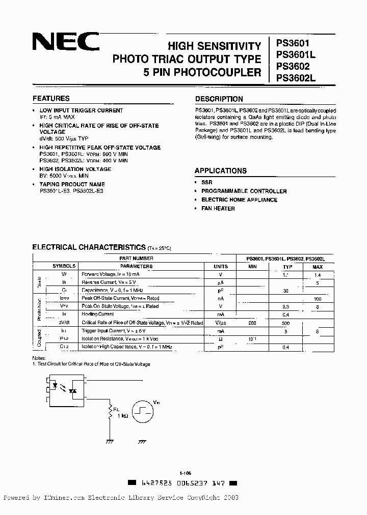 PS3601_3435578.PDF Datasheet