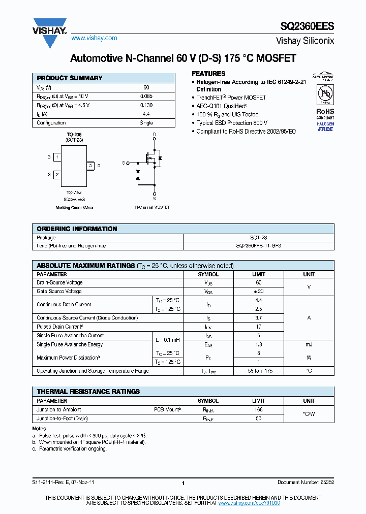 SQ2360EES-T1-GE3_3447718.PDF Datasheet