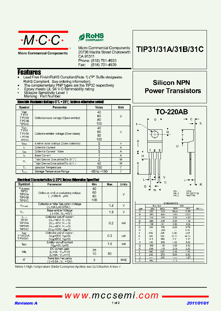 TIP31_3454075.PDF Datasheet