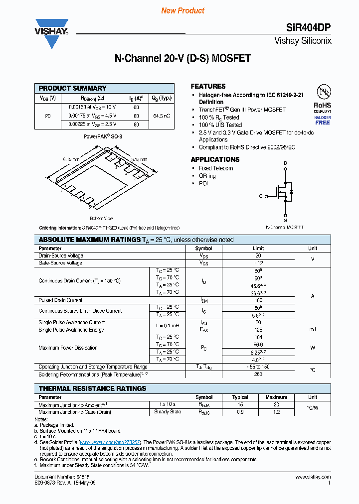SIR404DP_3460797.PDF Datasheet