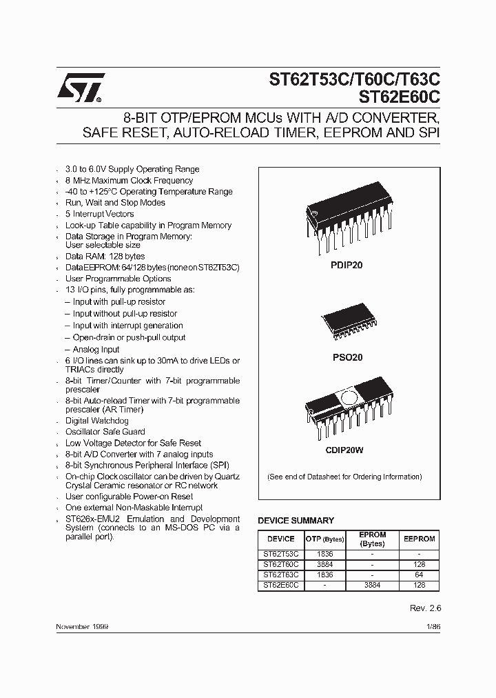 ST62T53C_3465074.PDF Datasheet