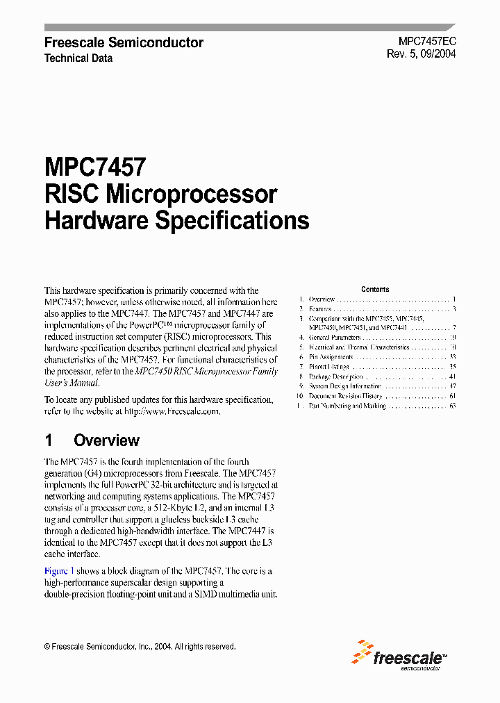 MPC7457_3482215.PDF Datasheet