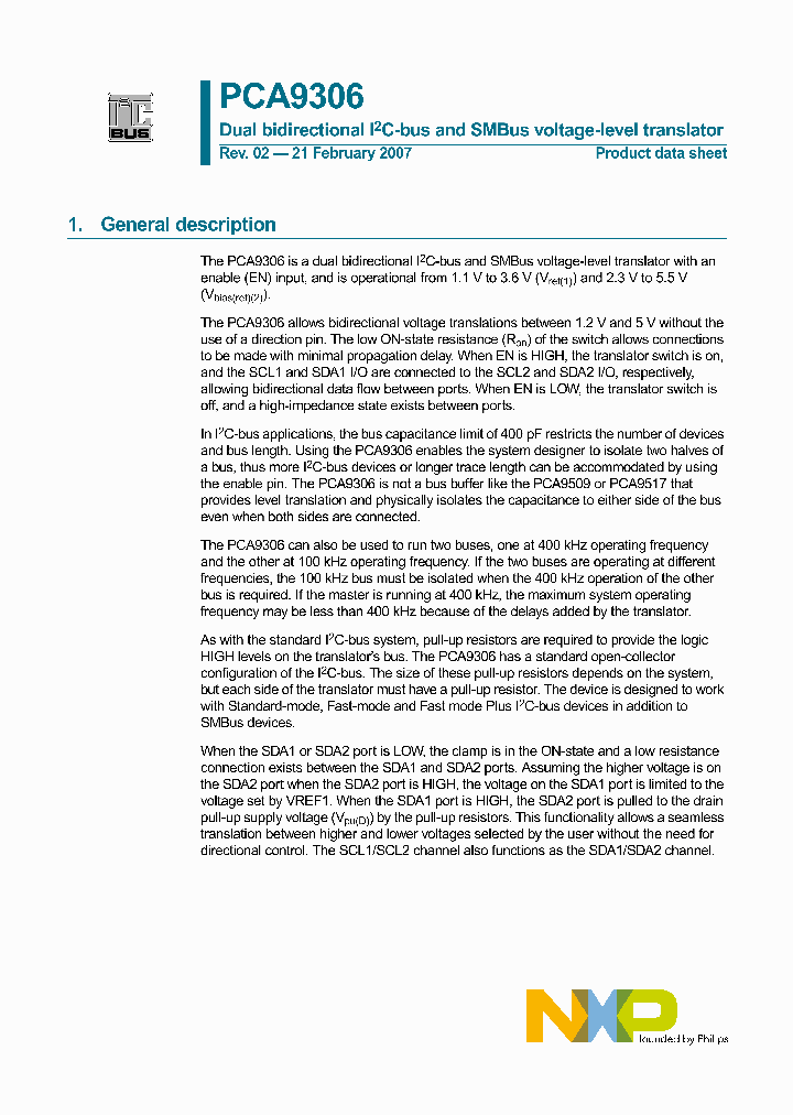 PCA9306_3483138.PDF Datasheet